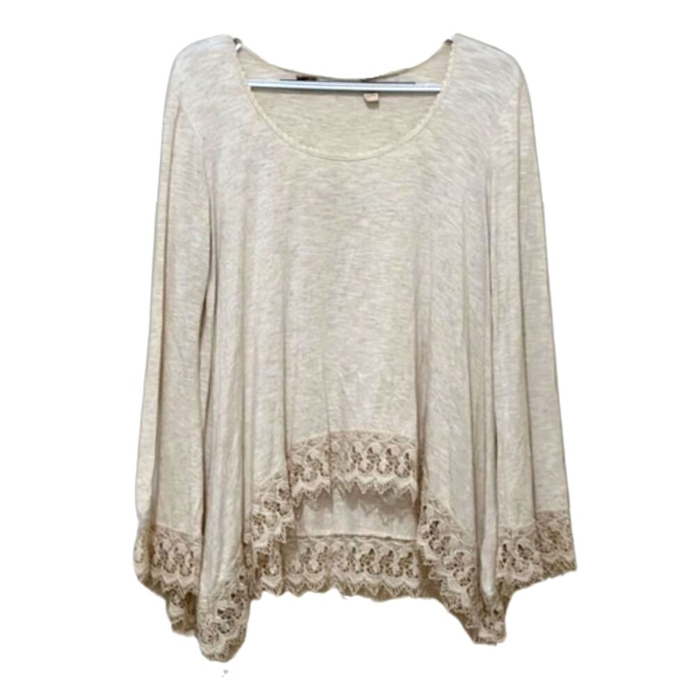Chelsea and Violet Linen Tunic Shirt Womens Small Peasant Boho Oversized Fairy